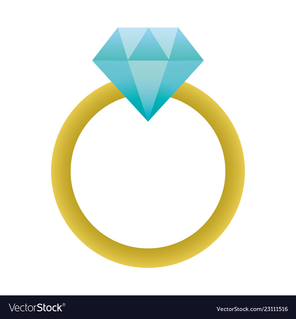 Wedding ring cartoon Royalty Free Vector Image