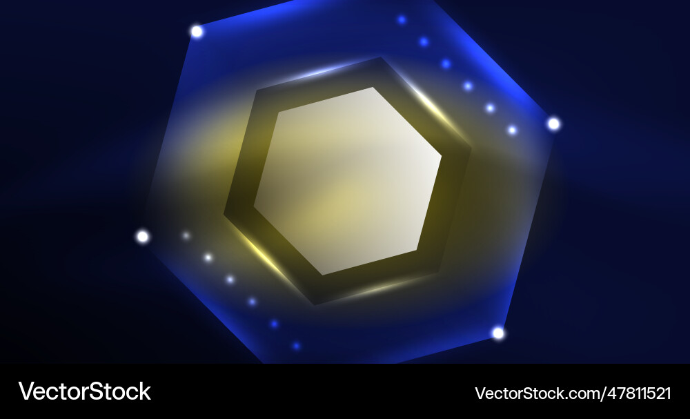 Abstract background neon hexagon Royalty Free Vector Image
