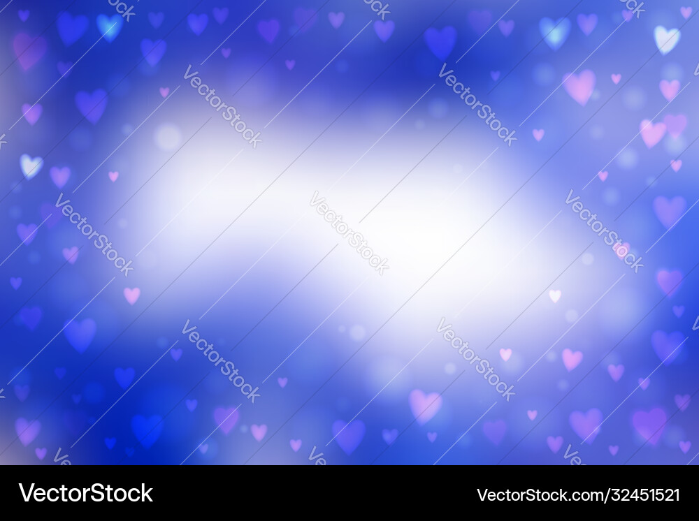 Abstract hearts lights background Royalty Free Vector Image