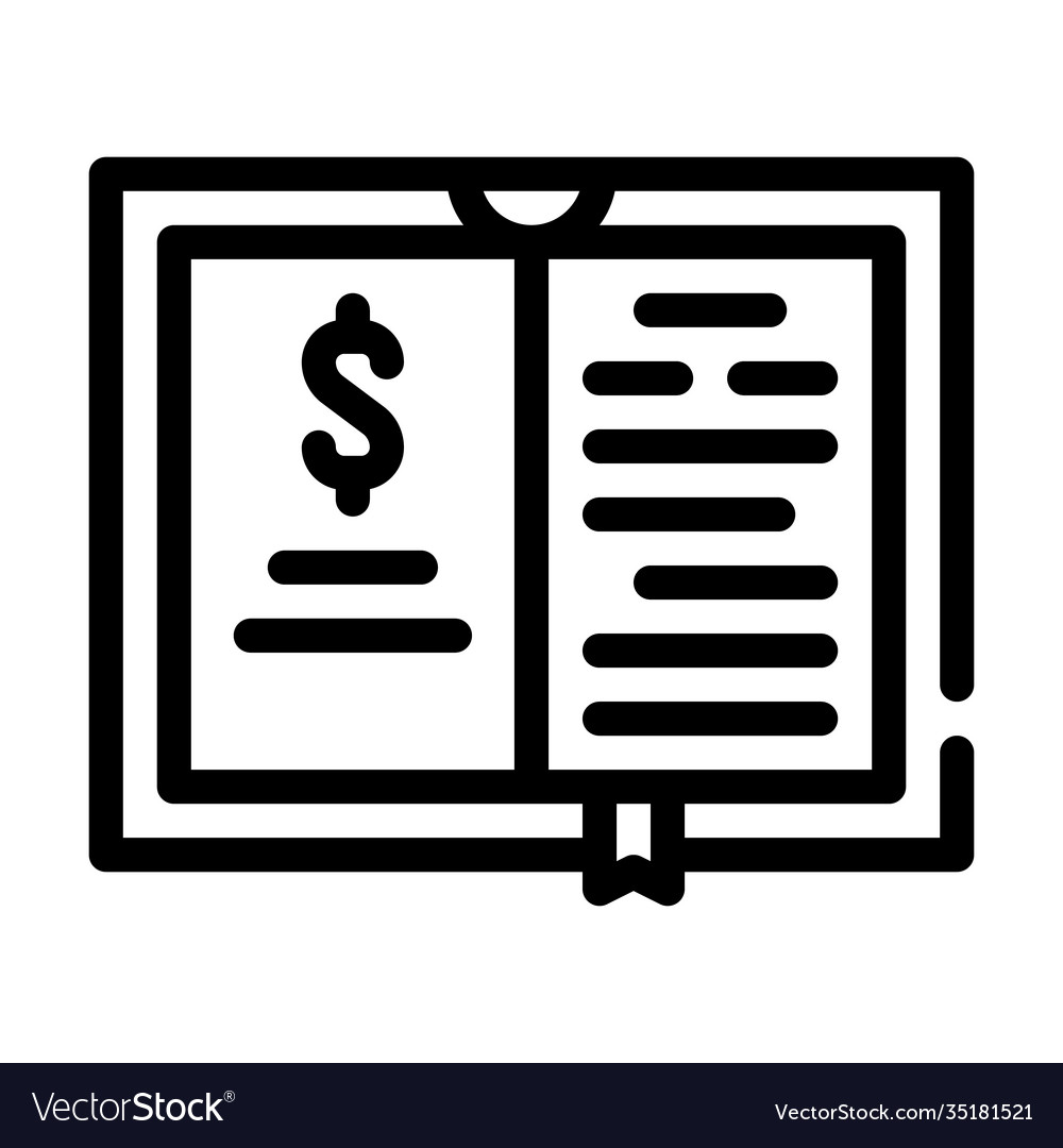 Business literature line icon Royalty Free Vector Image