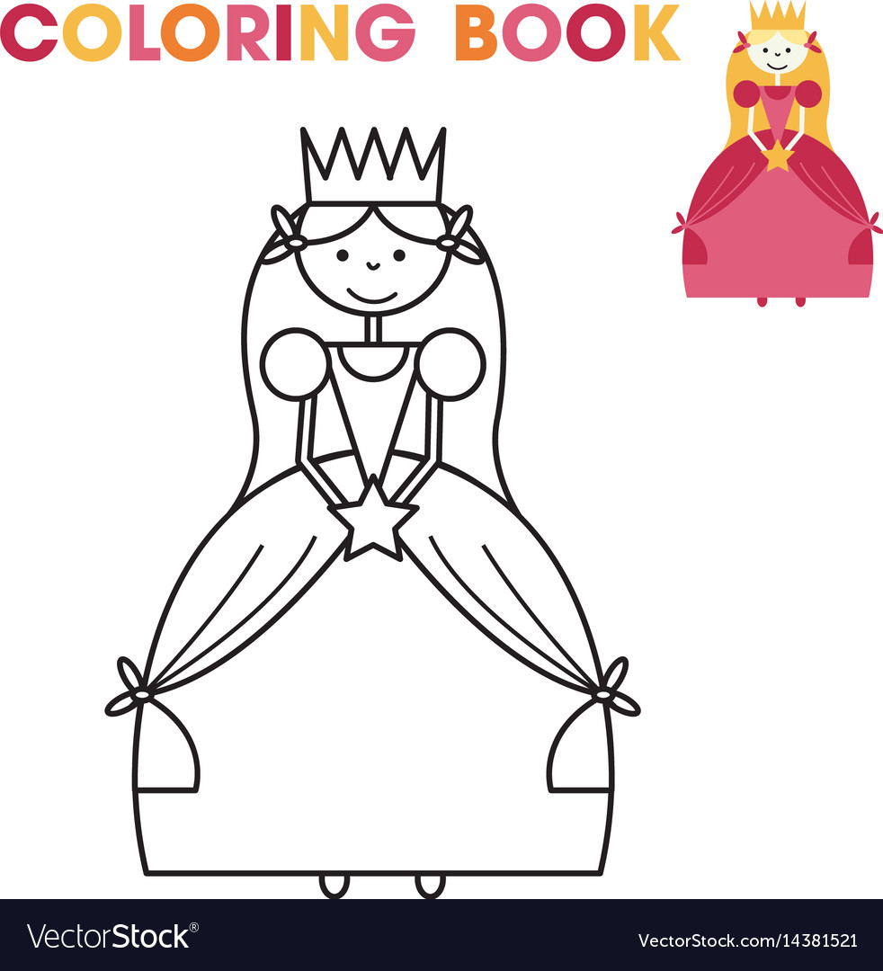 Coloring book for little girls - the princess