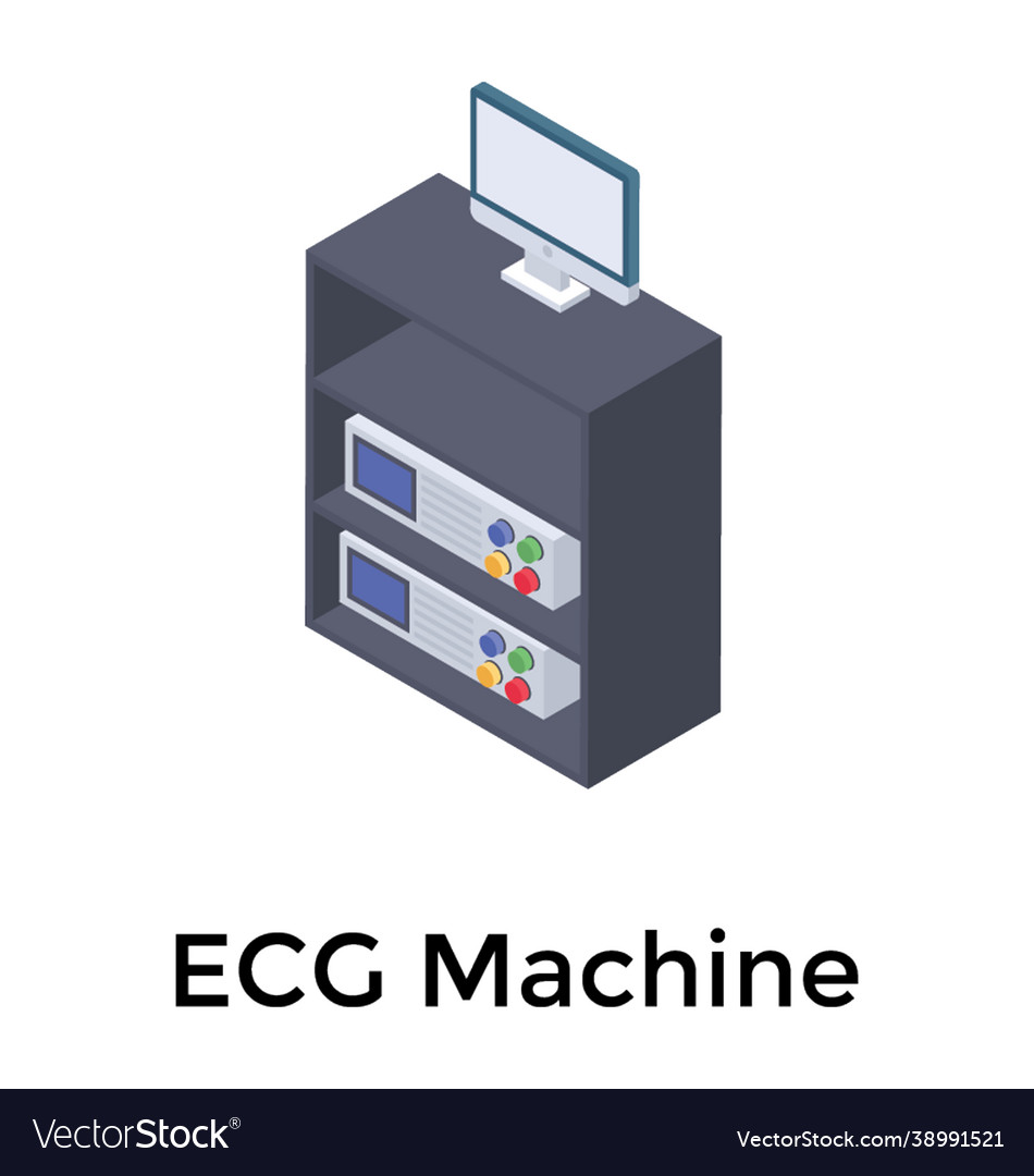 Ecg machine Royalty Free Vector Image - VectorStock