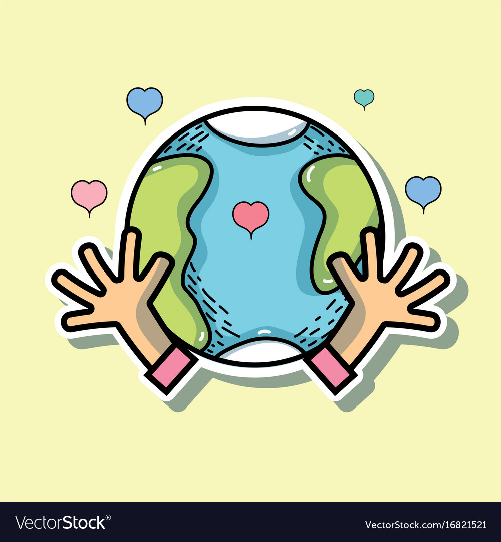 Global peace and love to worldwide harmony Vector Image