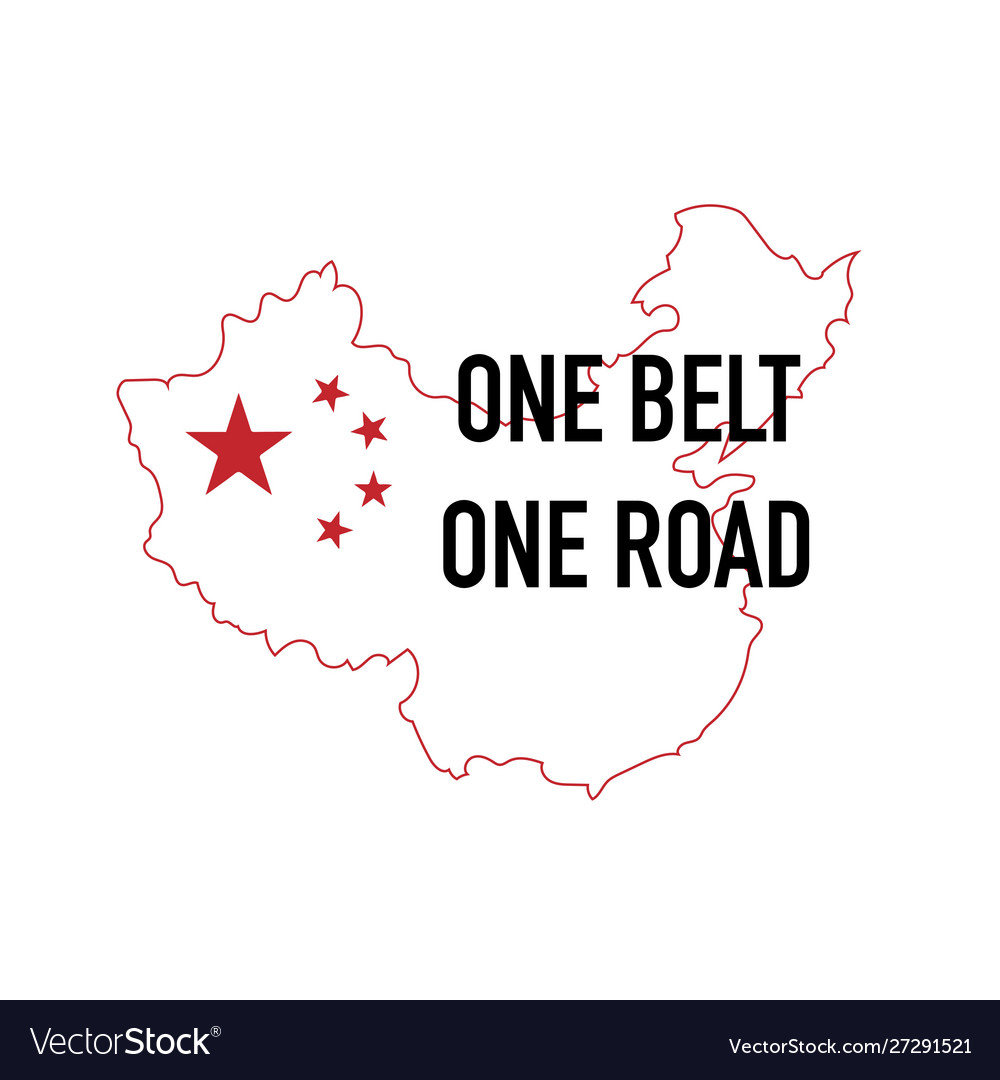 Obor china one belt road initiative design Vector Image