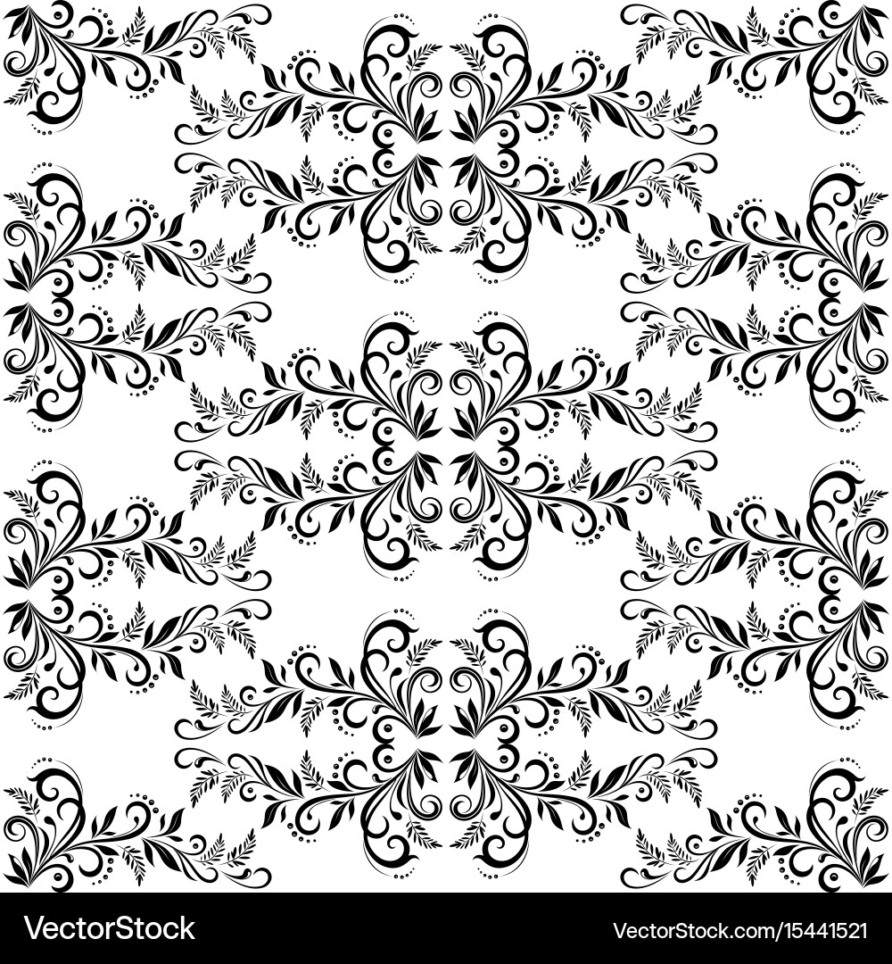 Seamless tile floral pattern Royalty Free Vector Image