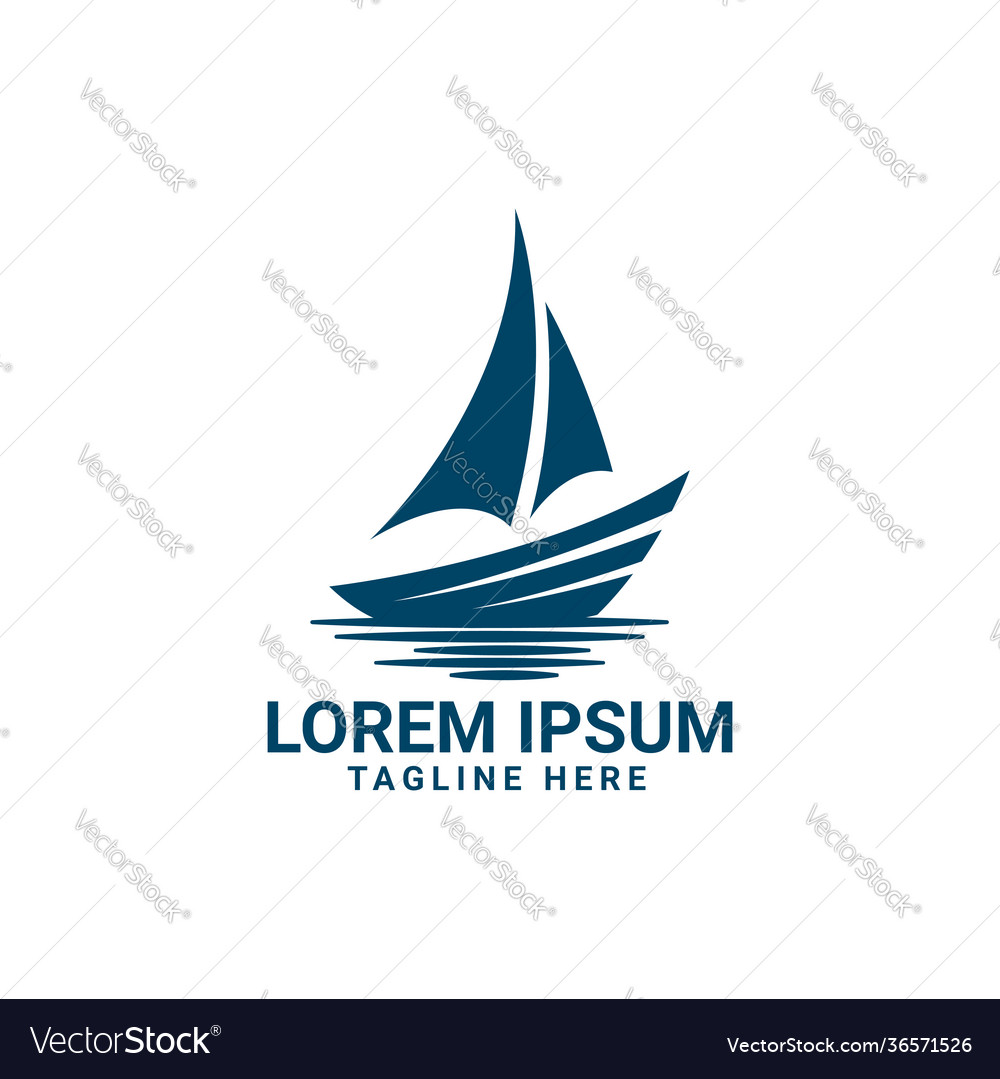 Boat cruise or yacht logo design fit