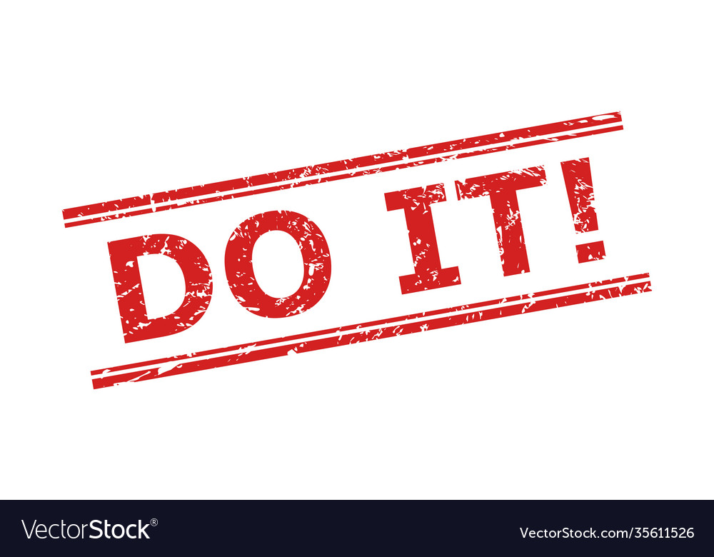 Do it exclamation stamp seal with corroded Vector Image