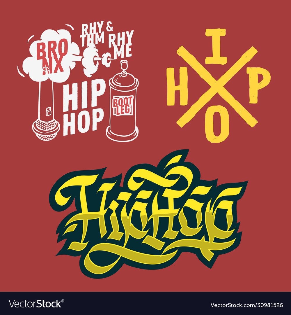 Hip hop rap music related Royalty Free Vector Image