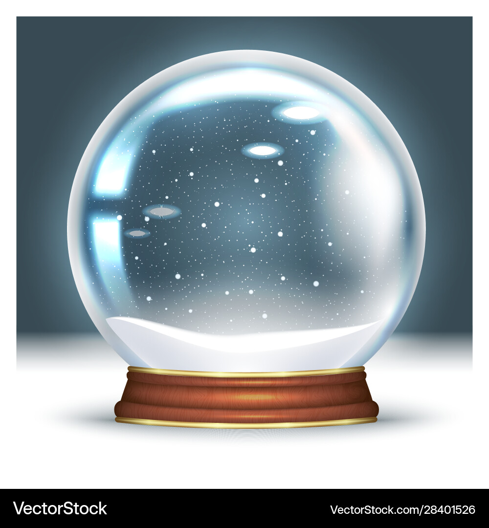 Snow globe empty Royalty Free Vector Image - VectorStock