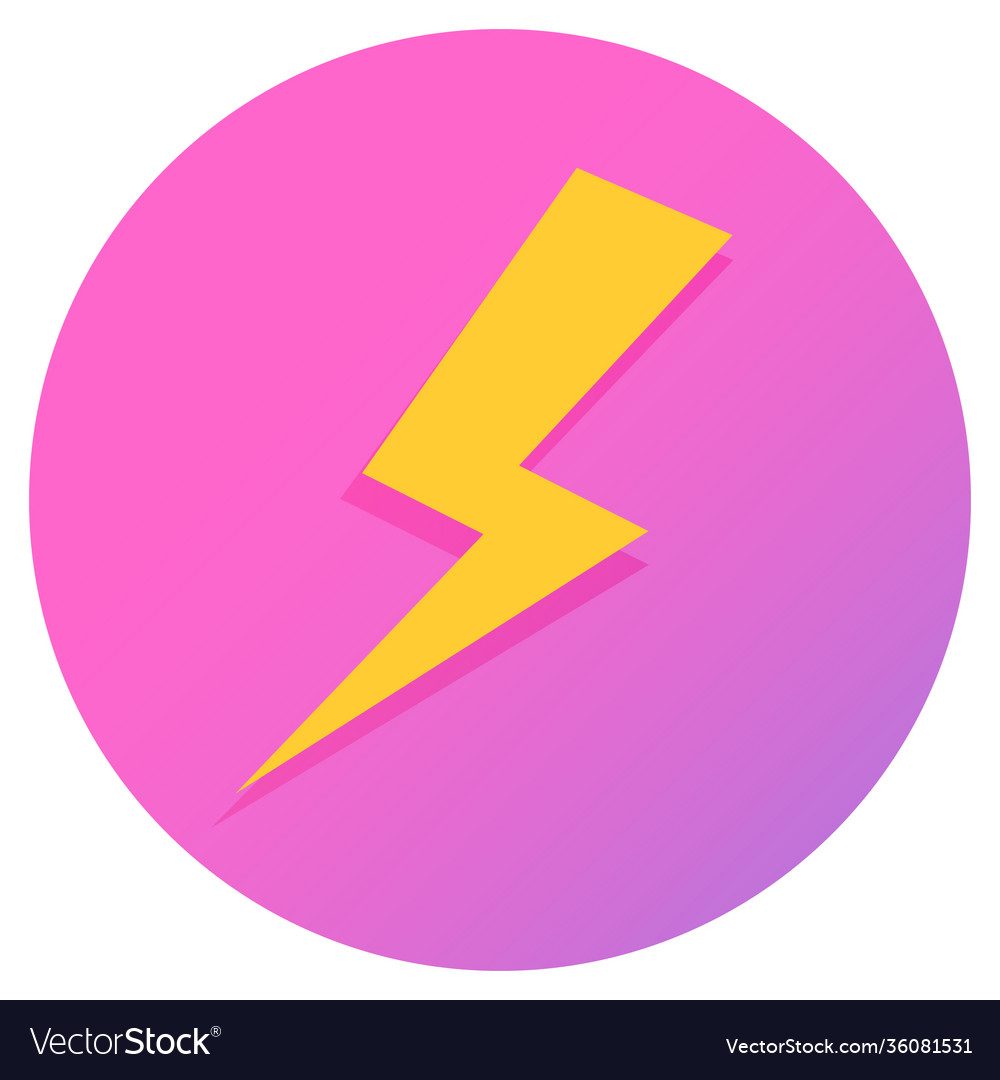Flash lightning icon Royalty Free Vector Image