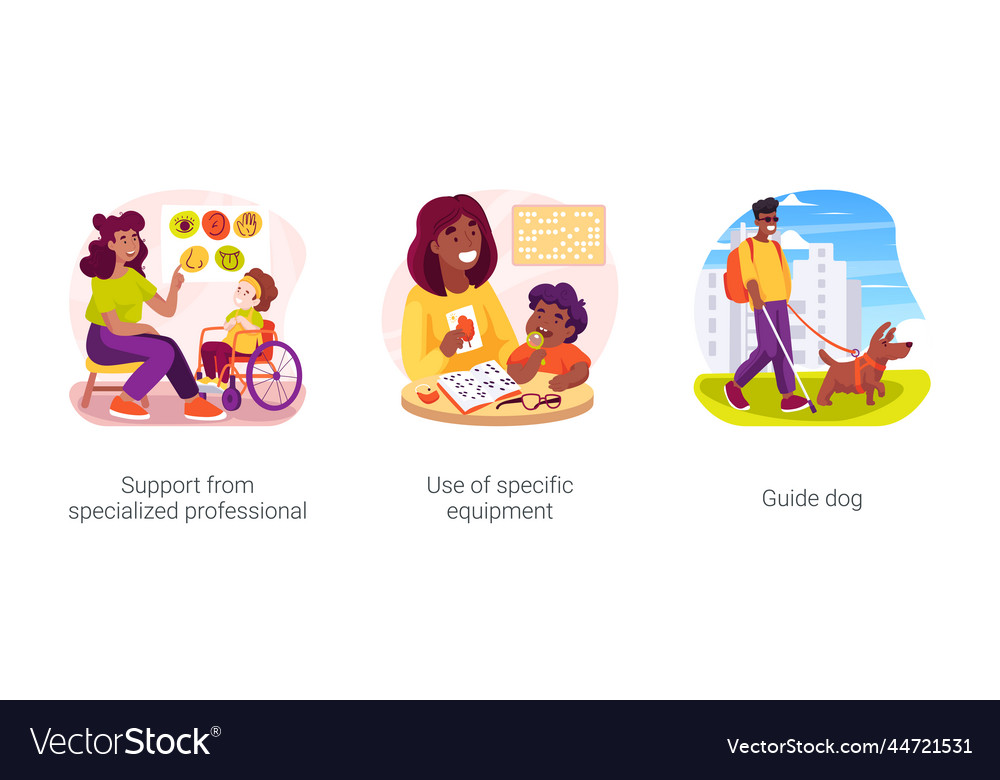 Inclusion school practice isolated cartoon Vector Image