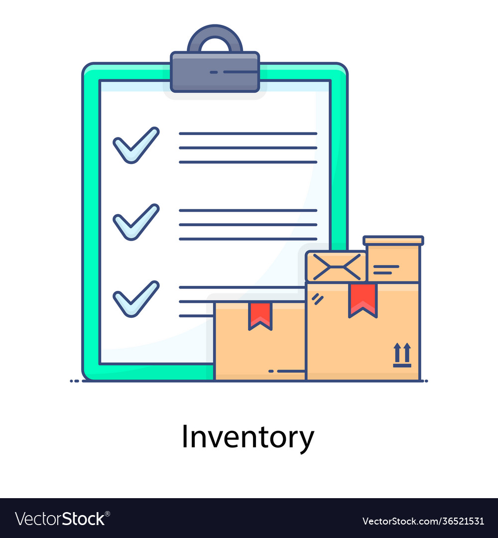 Inventory list Royalty Free Vector Image VectorStock