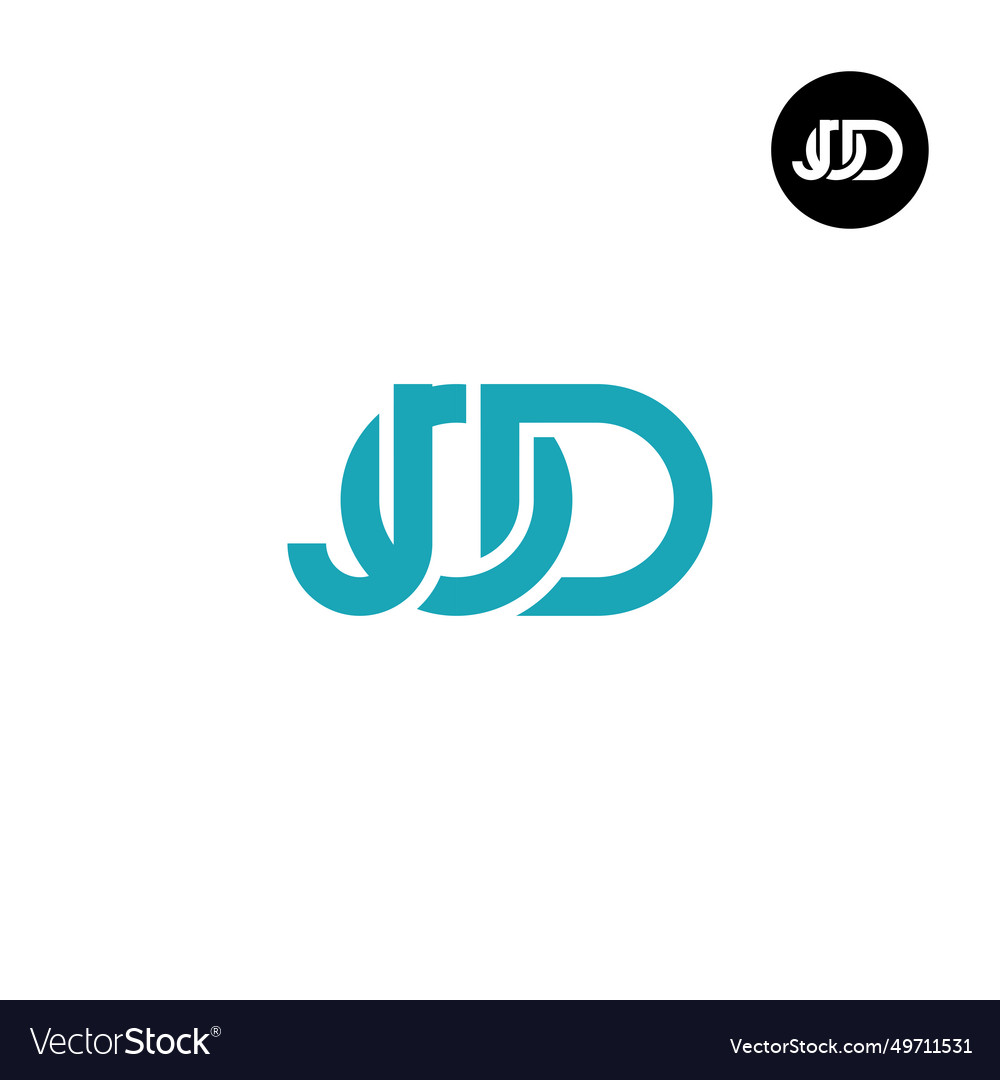 Letter jod monogram logo design Royalty Free Vector Image