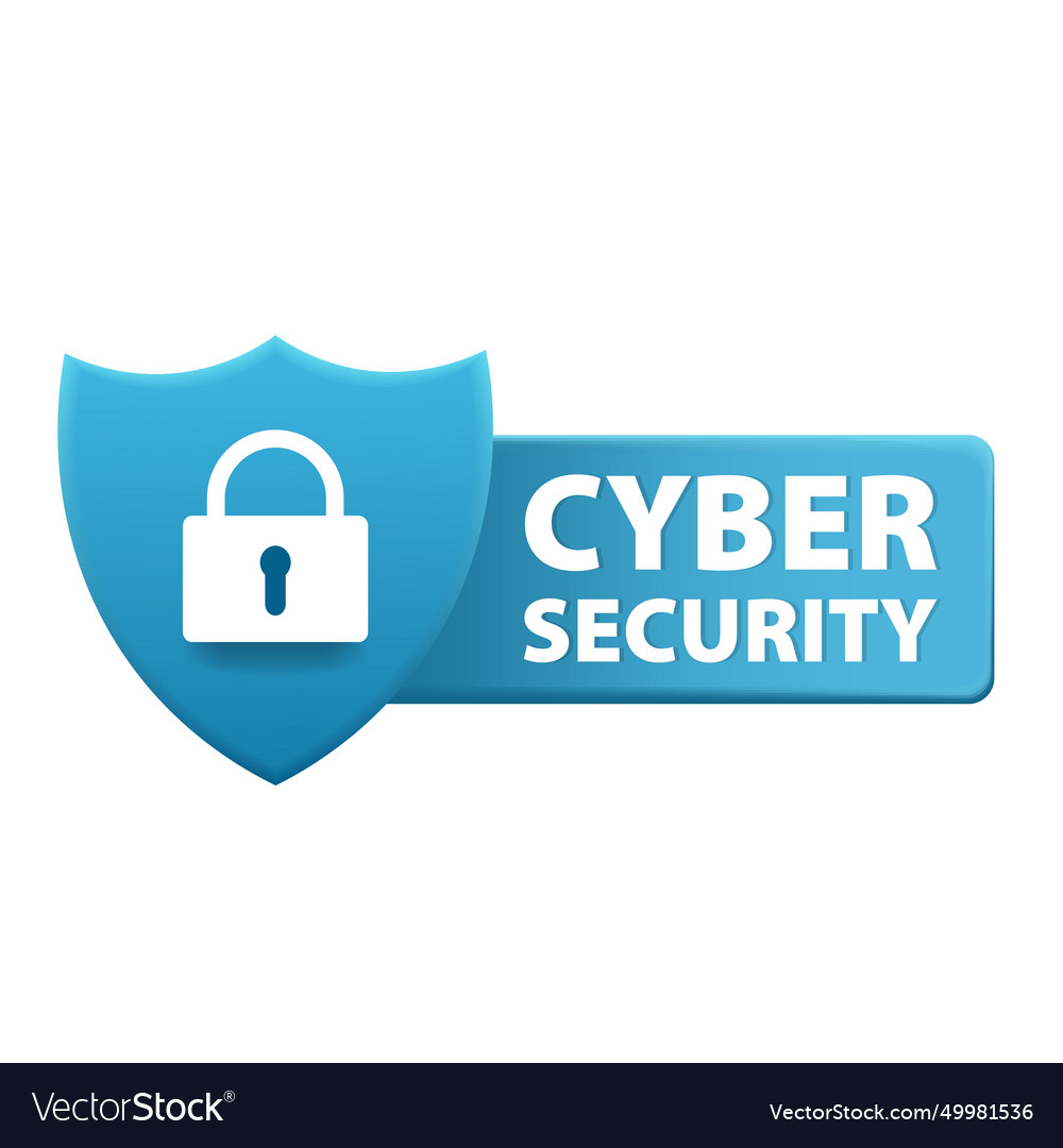 Cyber security shield icon network safety badge Vector Image