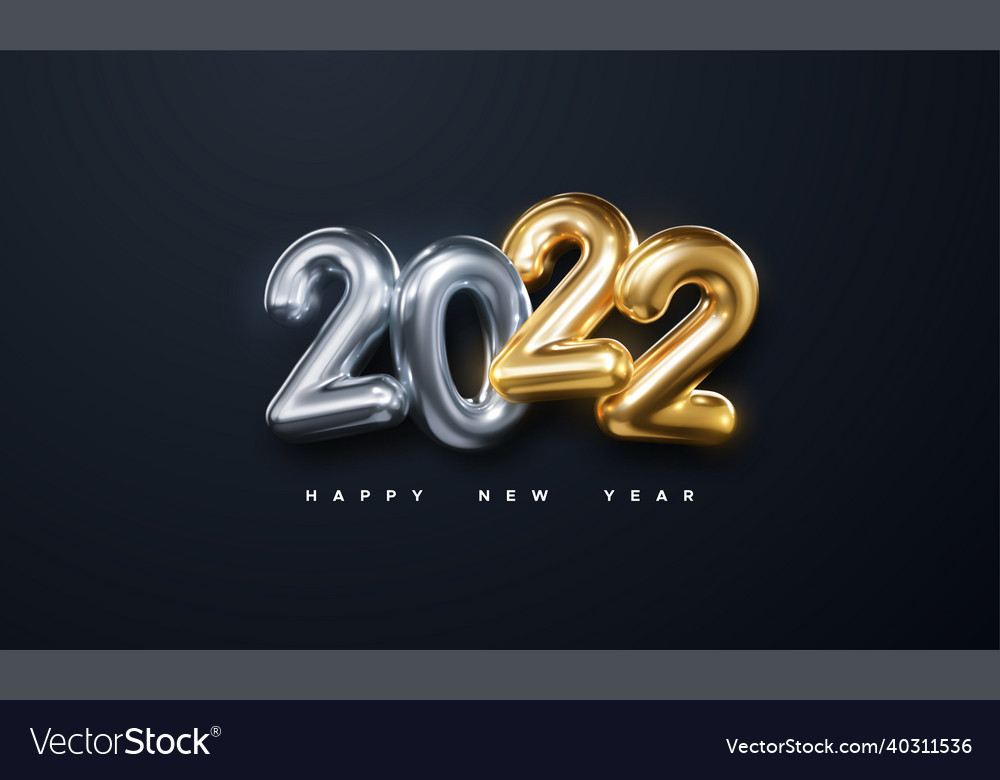 Happy new 2022 year vector image Happy new 2022 year
