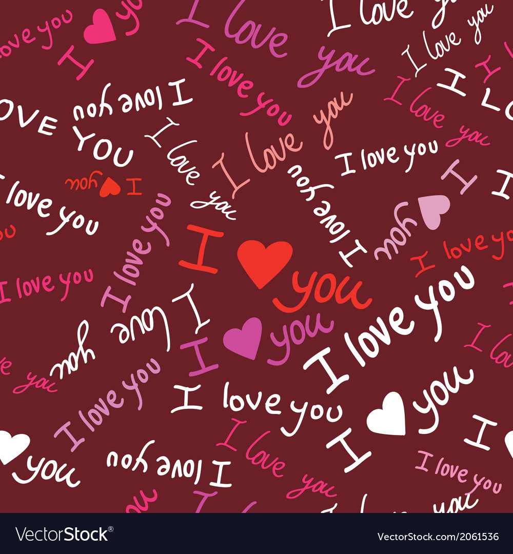 Romantic seamless pattern with hearts Royalty Free Vector