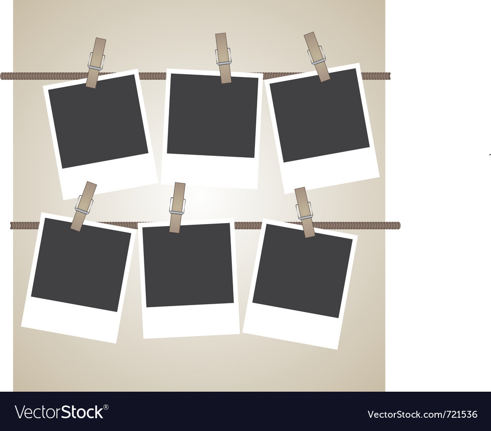 Vintage photo frame design element Royalty Free Vector Image