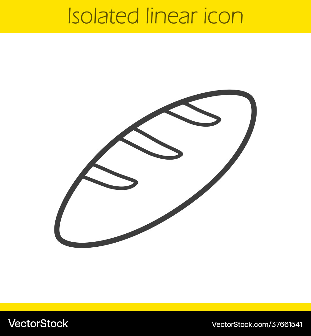 Bread linear icon Royalty Free Vector Image - VectorStock
