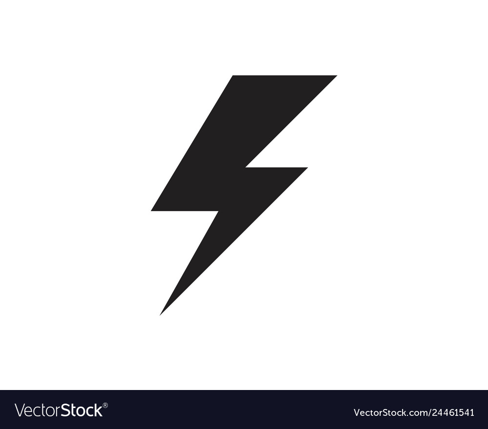 Flash thunderbolt template icon Royalty Free Vector Image