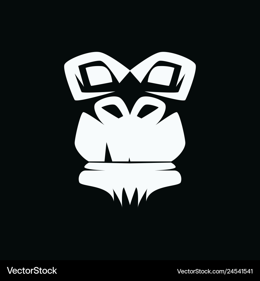 Head monkey logo Royalty Free Vector Image - VectorStock