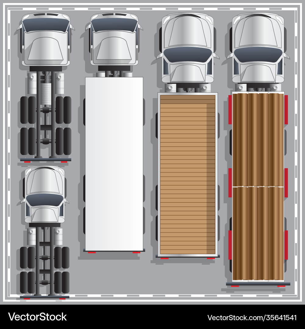 Set trucks Royalty Free Vector Image - VectorStock