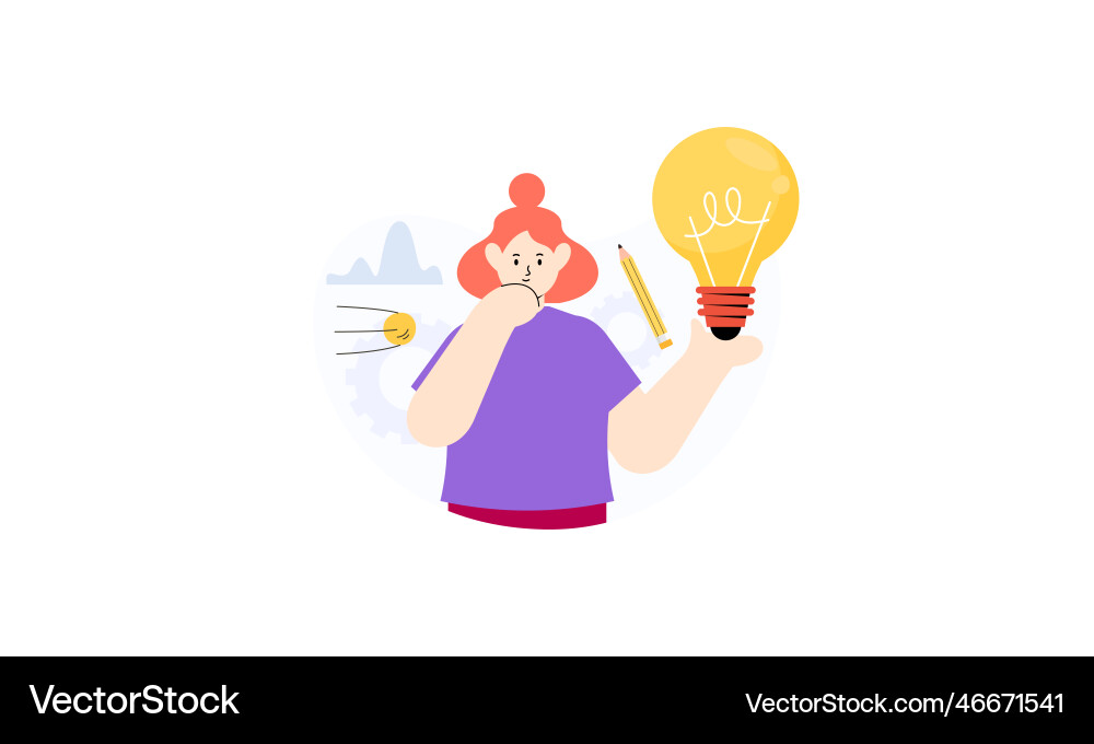 Solution in business solving to look idea concept Vector Image