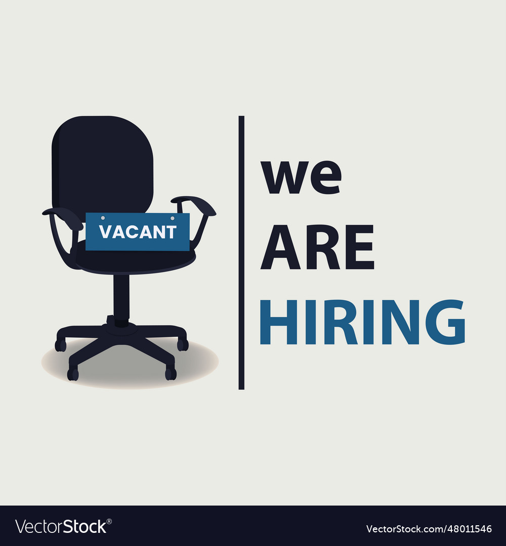 Chair with business hiring and recruitment Vector Image