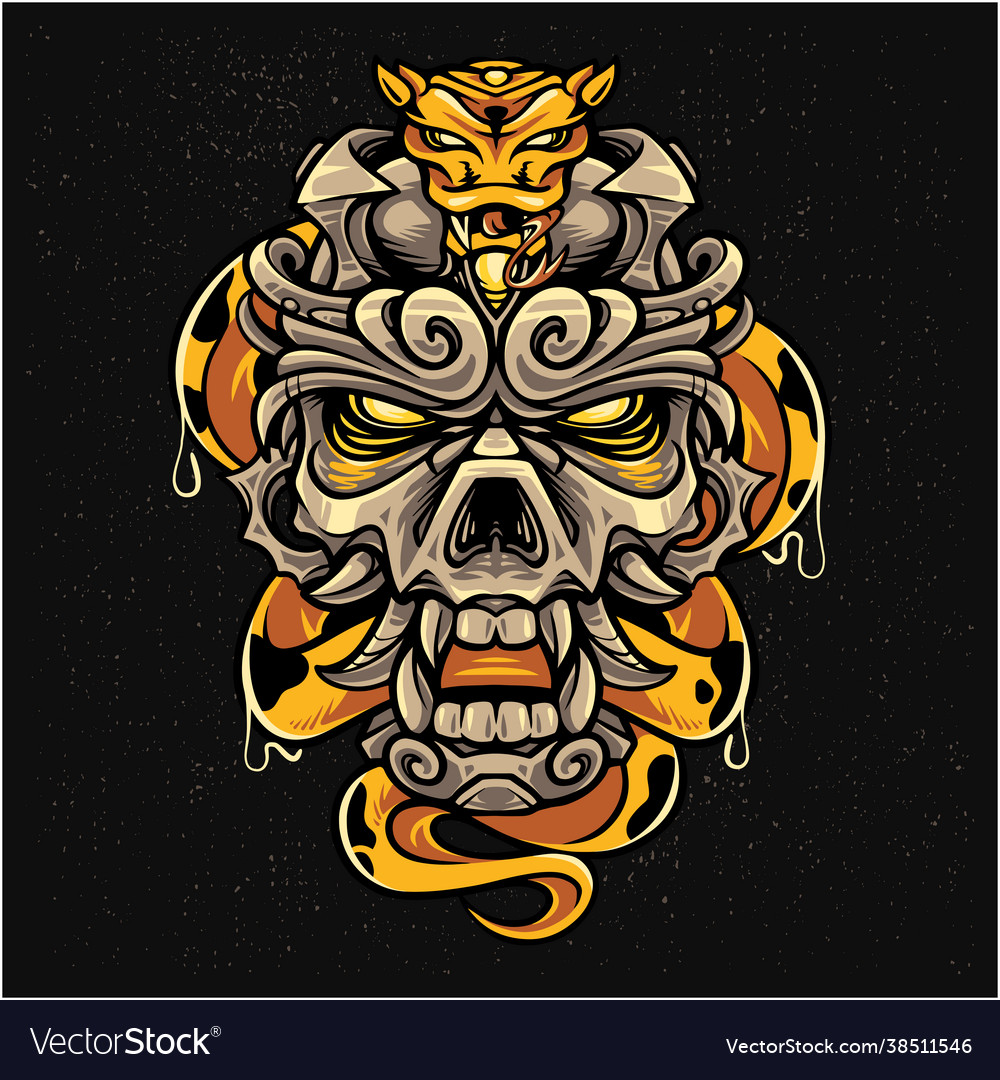 Emperor skull head mascot logo vector image Emperor skull head mascot logo