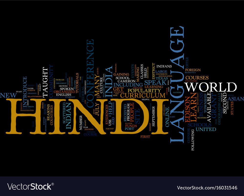 learn-hindi-language-online-text-background-word-vector-image