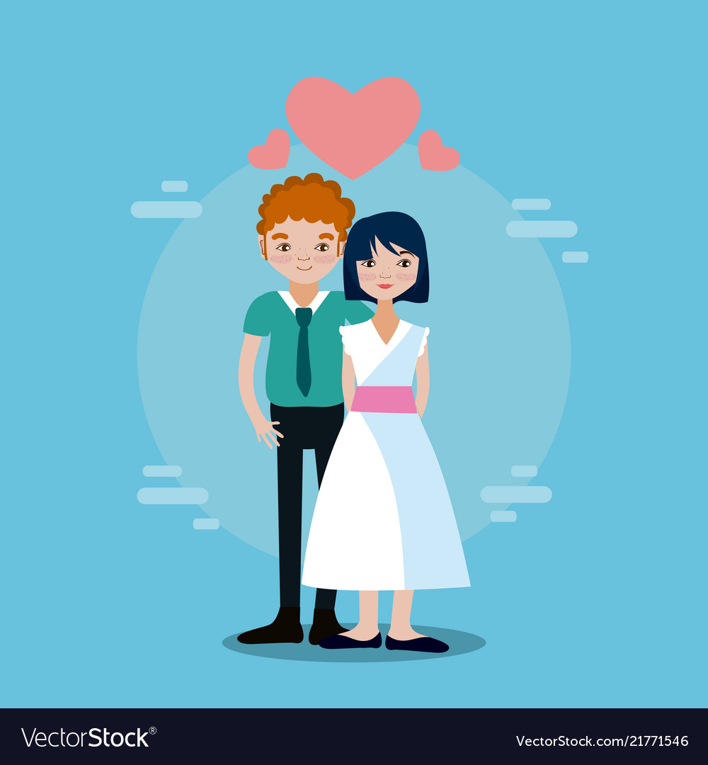 Love and people cartoons Royalty Free Vector Image