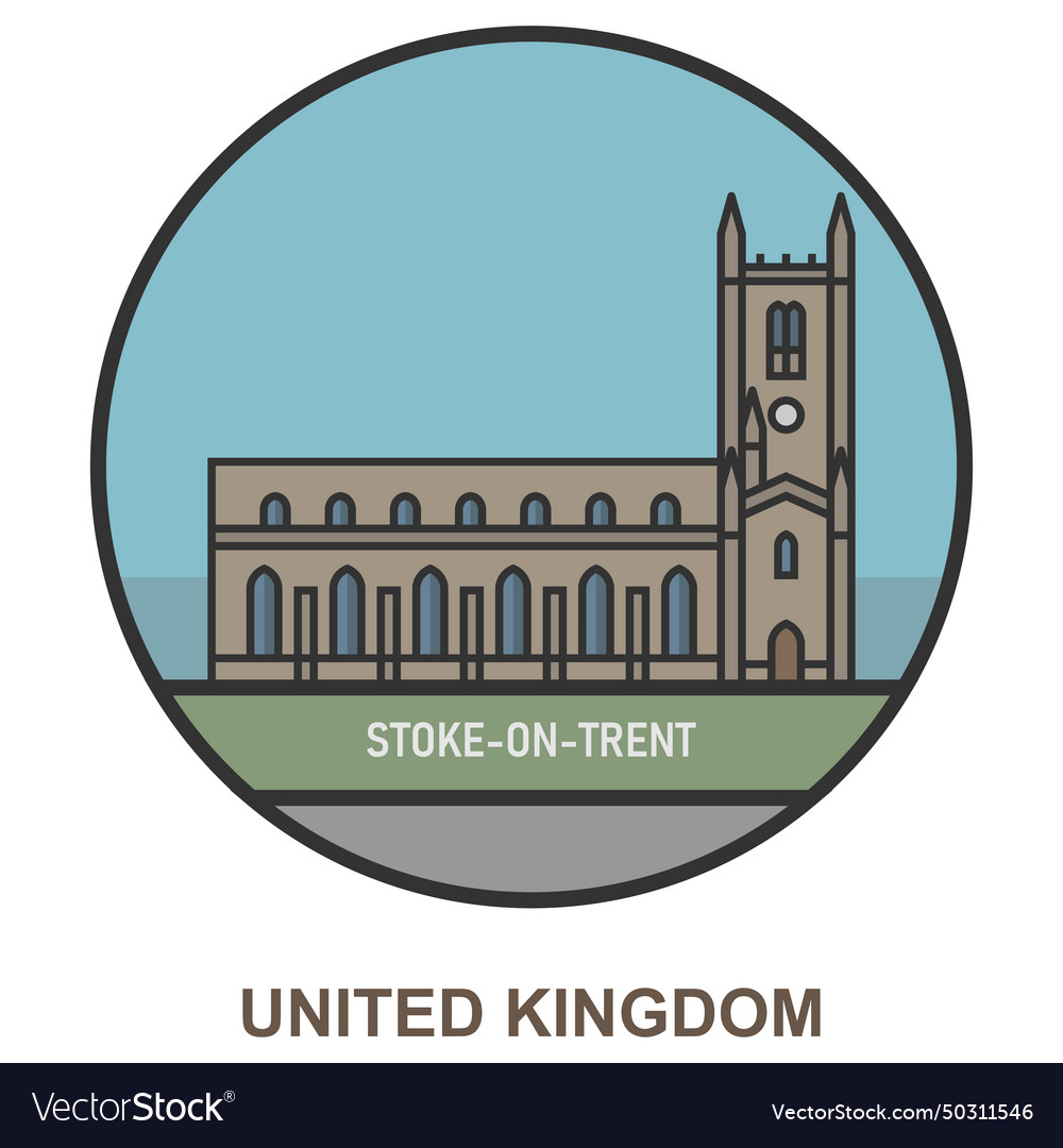 Stoke-on-trent Cities And Towns In United Kingdom Vector Image