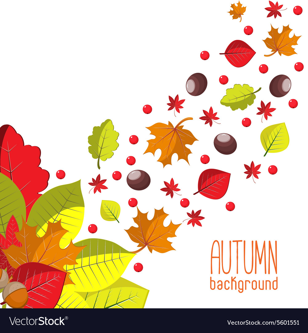 Bright autumn background for invitation or ad Vector Image