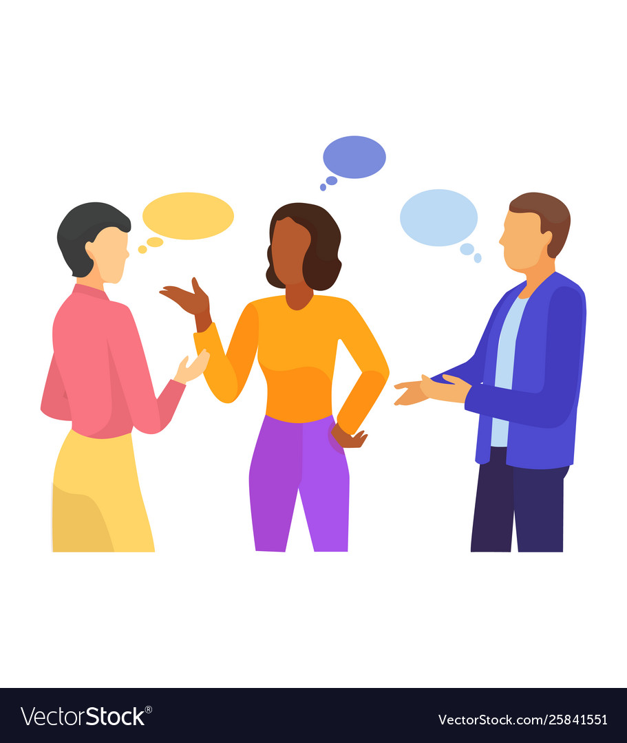 Bubble people bubbling speech communication Vector Image