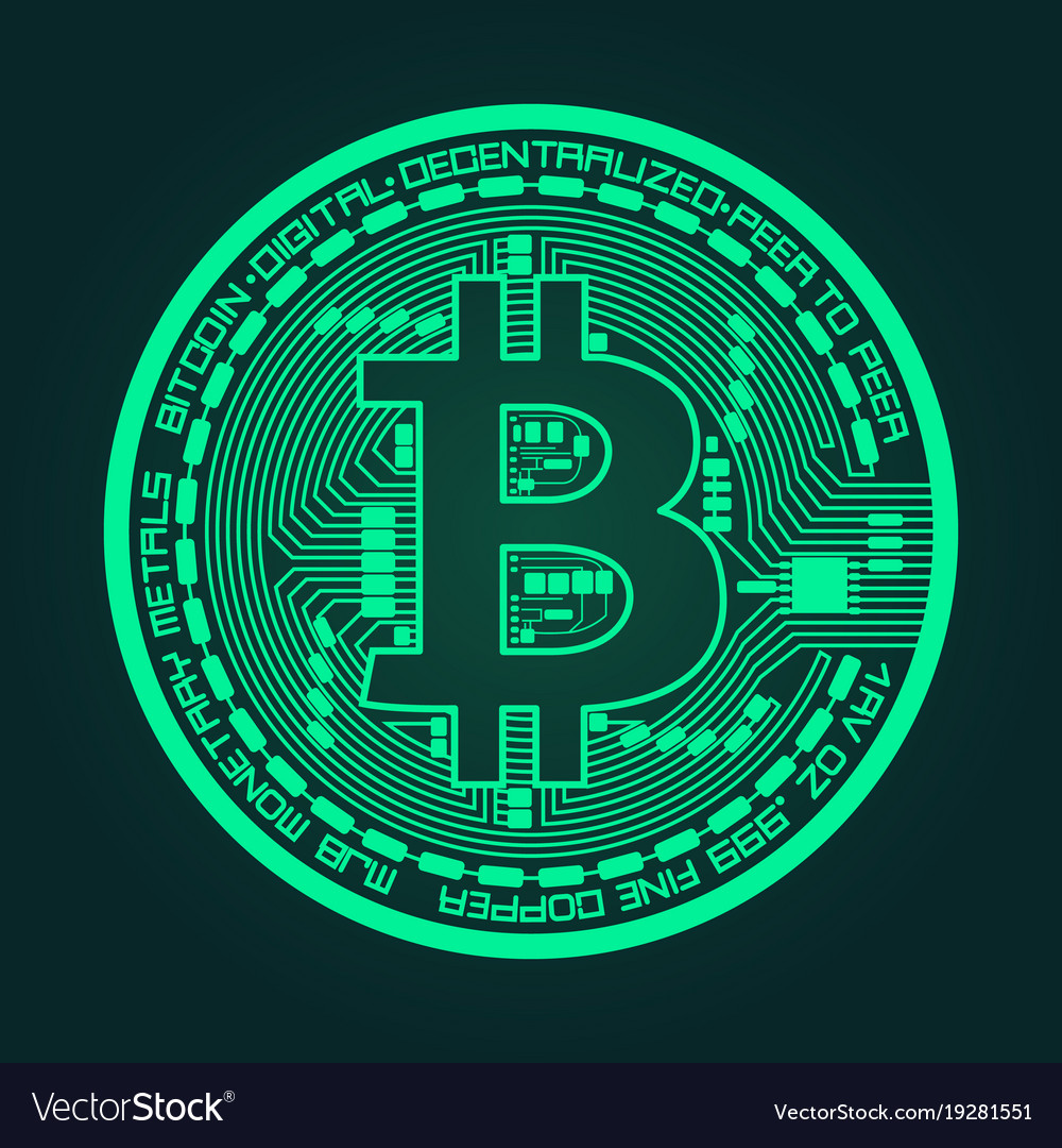 bitcoin green logo cryptocurrency