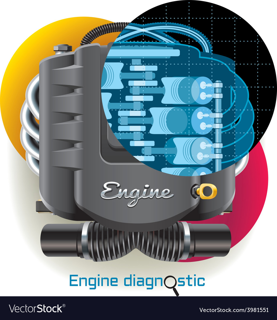 Engine Diagnostic Royalty Free Vector Image VectorStock