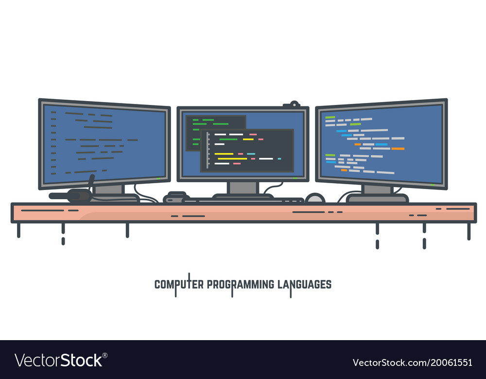 Programming languages concept Royalty Free Vector Image