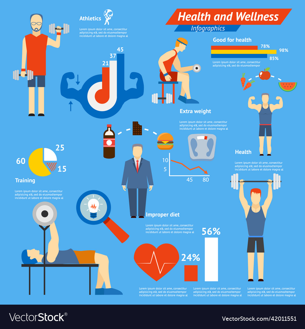 Sport and fitness infographics Royalty Free Vector Image