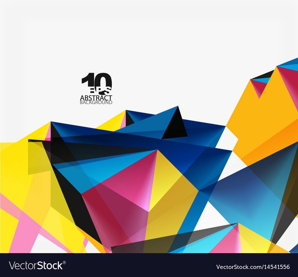 3d triangles geometric Royalty Free Vector Image