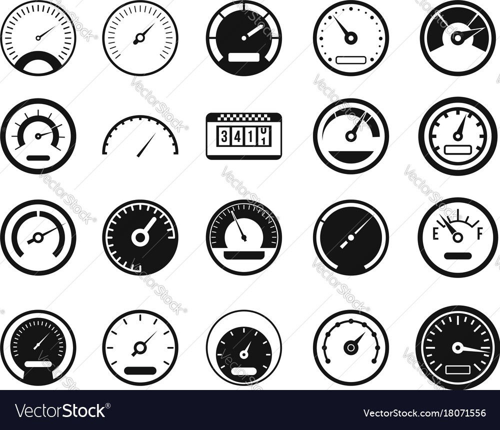 Dashboard icon set simple style Royalty Free Vector Image