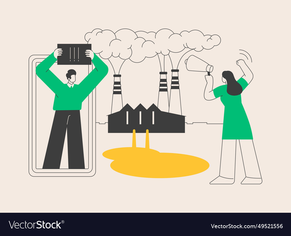 Eco-shaming abstract concept Royalty Free Vector Image