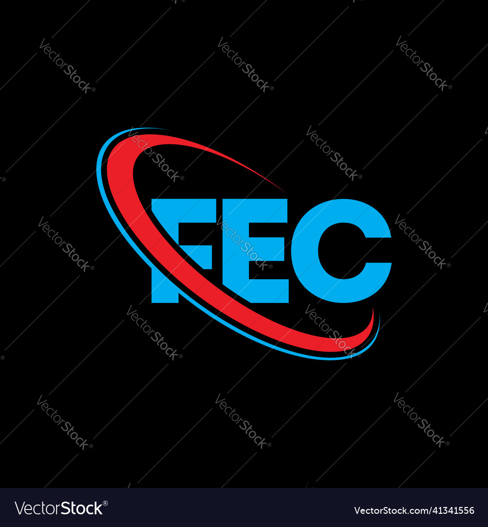 Fec logo letter design Royalty Free Vector Image