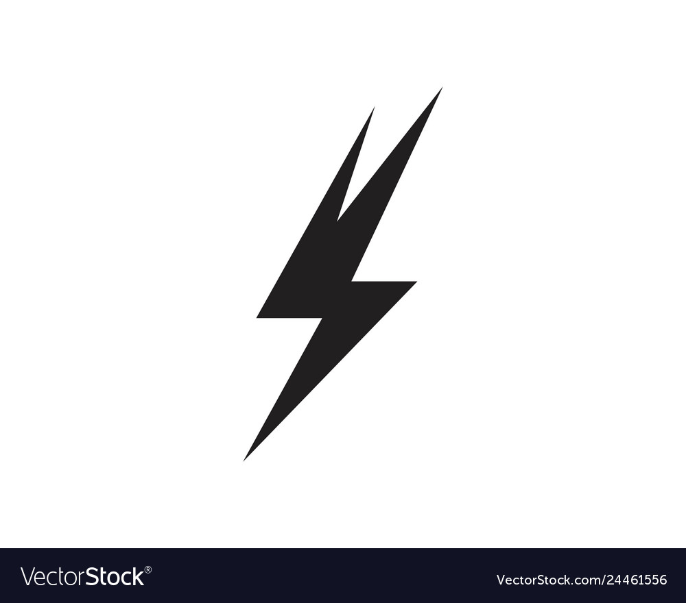 Flash Thunderbolt Template Icon Royalty Free Vector Image