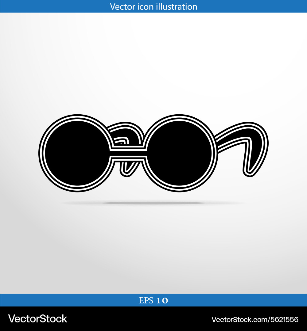 Glasses web flat icon Royalty Free Vector Image