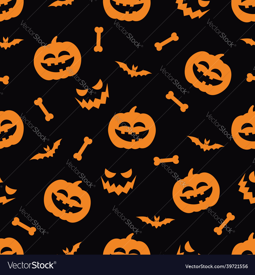 Halloween Festive Seamless Pattern Royalty Free Vector Image