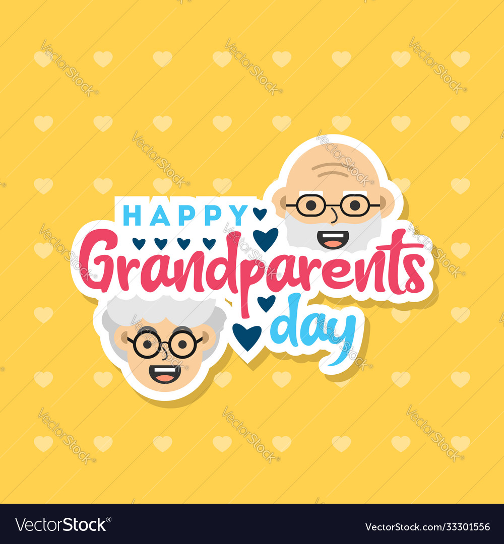 Happy grandparent day design for celebrate moment Vector Image