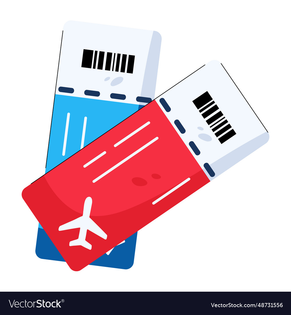 Plane tickets Royalty Free Vector Image VectorStock