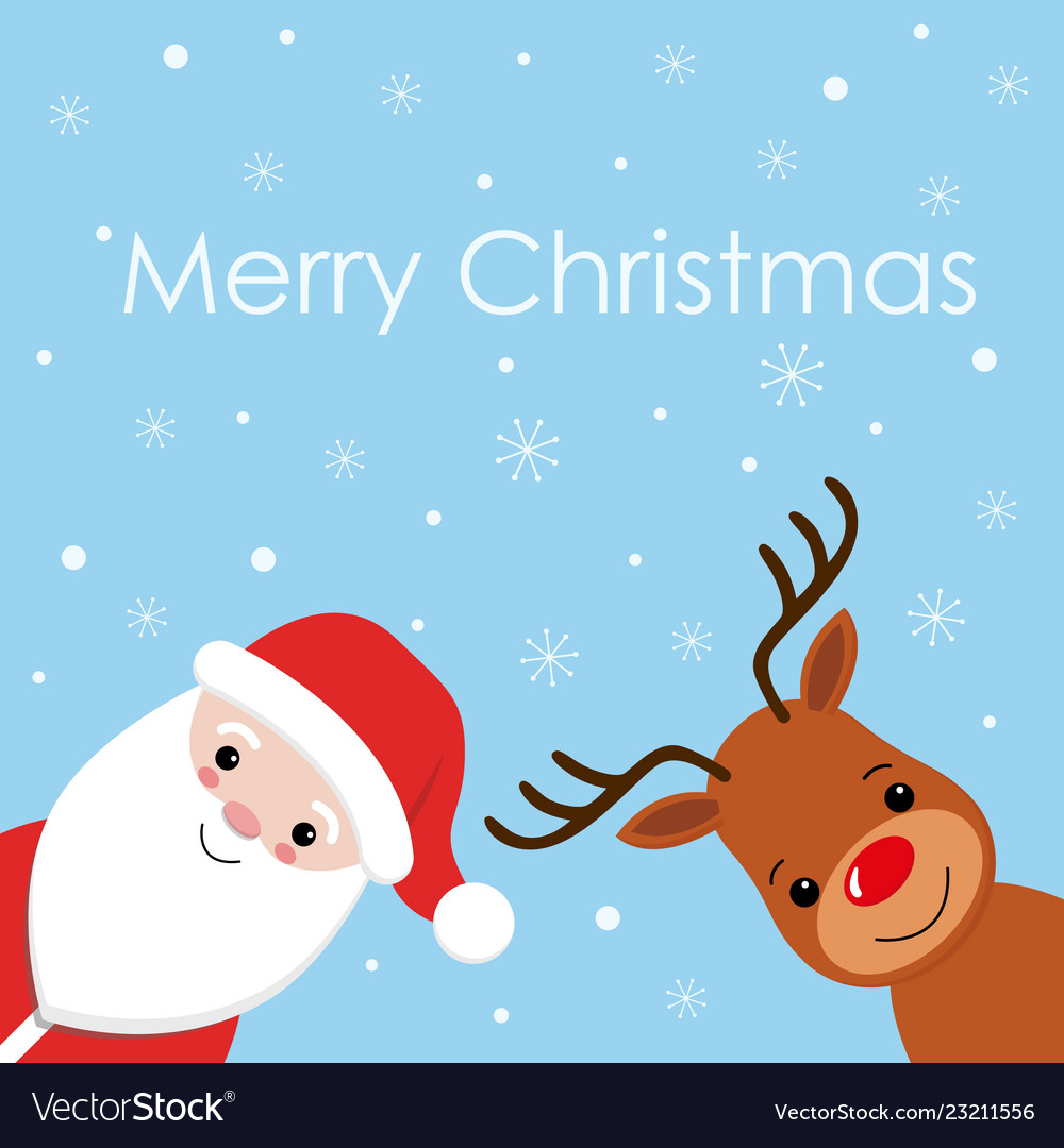 Santa cartoon with funny claus and red Royalty Free Vector