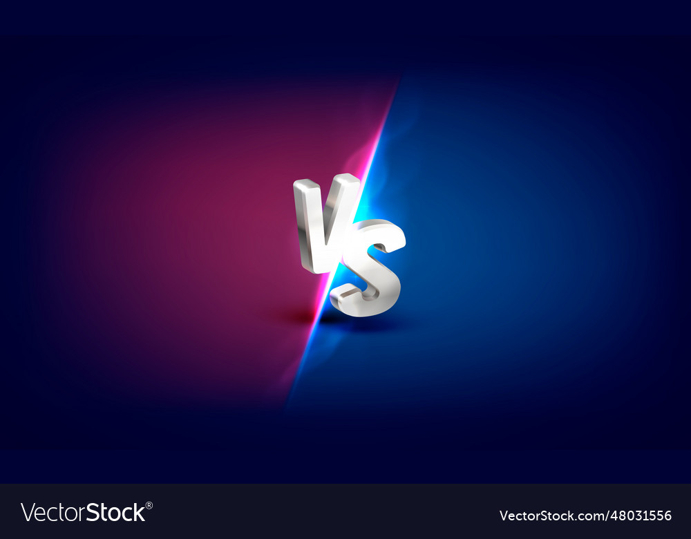 Versus Game Cover Banner Sport Vs Team Concept Vector Image