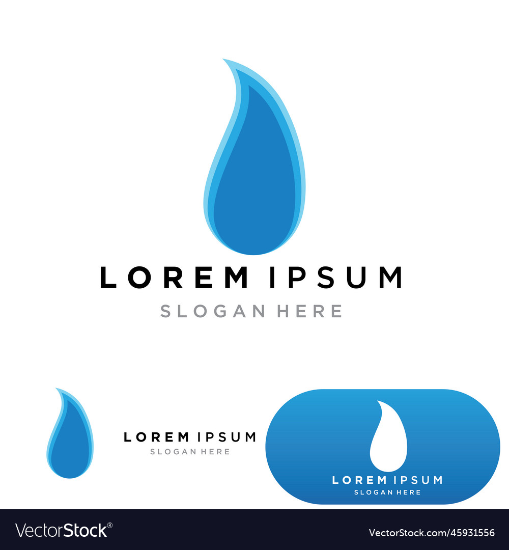 Water drop logo template Royalty Free Vector Image