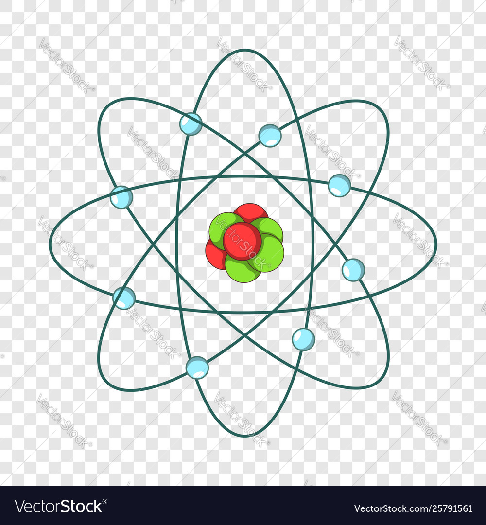 Atom icon cartoon style Royalty Free Vector Image